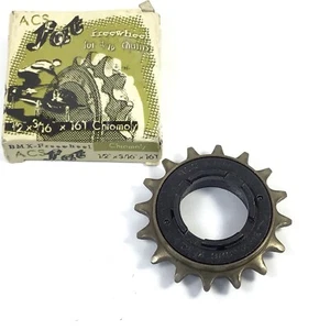 ACS BMX Freewheel Fat Claw 16T 1/2" x 3/16" Black/Brown NOS - Picture 1 of 4
