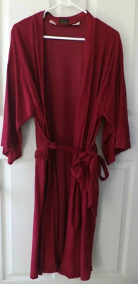 Sears Perma Prest The Men's Store Vintage Burgundy Robe Made In USA One Size - Image 1 of 4
