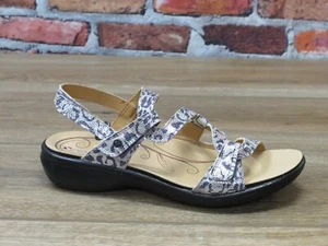 Sandalia para mujer Revere Miami/esmeralda de cuero con tiras plateada Safari *MIAM-SAF - Imagen 1 de 5