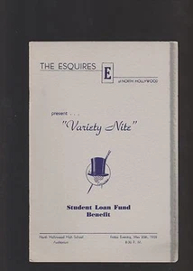 North Hollywood H.S. 1938 VARIETY NIGHT Theater Program - Picture 1 of 1