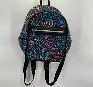 Stranger Things Black Mini Backpack With Neon Geometric Print Funko - Picture 1 of 8