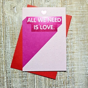 Tarjeta de San Valentín American Greetings 5X7 rojo rosa lunares amor alcohol - Imagen 1 de 9