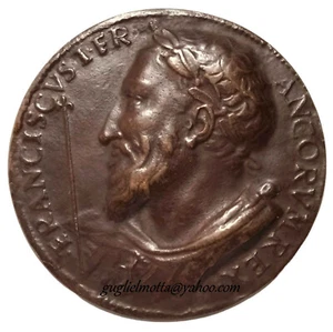 BENVENUTO CELLINI MEDAGLIA 1537 FRANCESCO I RE DI FRANCIA - Picture 1 of 4