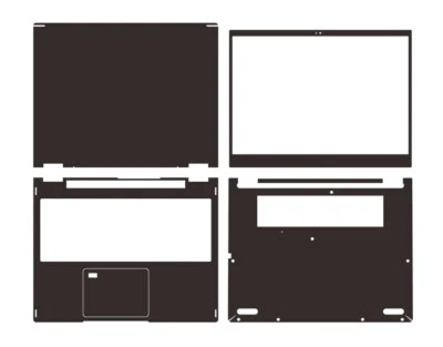 Carbon Vinyl Laptop Sticker Skin Decal Cover Protector for Acer Spin5 SP513-54N - Image 1 of 4