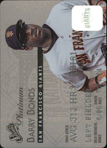 1995 Studio Platinum Baseball Card #7 of 25 Barry Bonds GIANTS R23747 