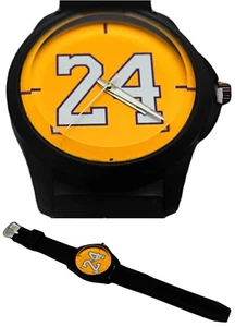Los Angeles New Legend Mamba 24 Kobe Lakers Black Yellow Gold Silicone Era Watch - Bild 1 von 5