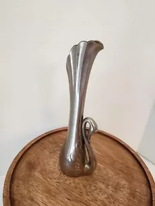 Florero vintage plateado Swan Bud arte 7" de alto - Imagen 1 de 5
