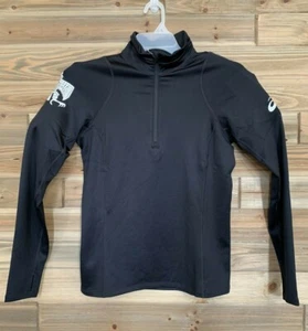 ASICS Aztecs Thermopolis Black 1/2 Zip Performance Athletic Jacket Women's Sz M - Picture 1 of 8