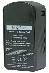 Batería de videocámara BiXPower 14.4V 10Ah (144Wh) montado en V - Imagen 1 de 4