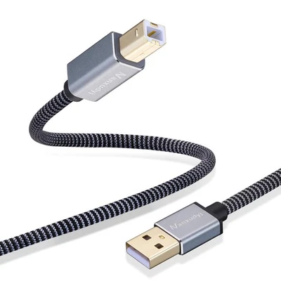 Printer Cable 6ft,USB 2.0 Type A Male to B Male Braid Cables Scanner Cord High - Image 1 of 4