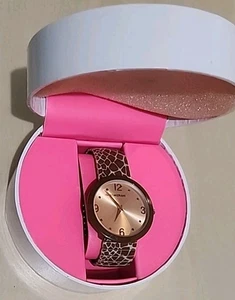 Reloj Pulsera Isaac Mizrahi Live Mujer Caparazón de Tortuga Marrón Bronce Banda Elástica - Imagen 1 de 5