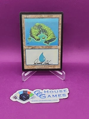 MTG Island 338/350 Invasion Signed Darrell Riche Artist Signature *CCGHouse* - Image 1 of 4