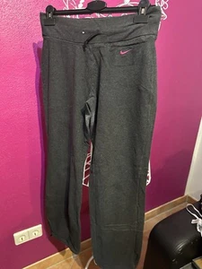 Nike Dri-Fit Sporthose Just Do It Bund Sport Dunkelgrau Lila Nikezeichen Yoga S - Bild 1 von 6