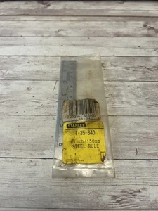Vintage Stanley 1-35-340 6inch 150mm Steel Rule New Old Stock  - Picture 1 of 9