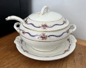 Tams Ware Semi Porcelain – Sauce Tureen On Stand With Ladle - Picture 1 of 10