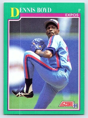 1991 Score #202 Dennis Boyd Montreal Expos - Image 1 of 2
