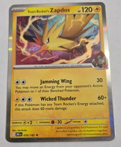 Pokémon TCG | 2025 | Team Rocket's Zapdos | #070/182 | Holofoil - Picture 1 of 2