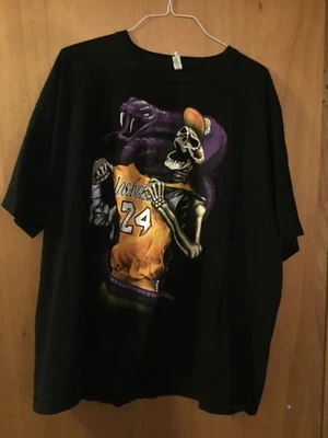 Camiseta Kobe Bryant Talla 3XL Mamba Skeleton Los Angeles Lakers 24 Gráfica NBA Foto 1 de 3