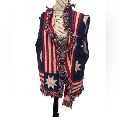 Chaleco patriótico con flecos Foto 1 de 4
