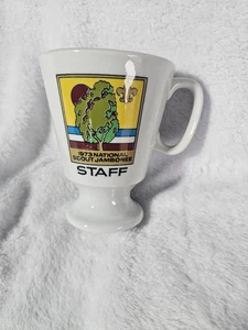 Vintage 1973 National Scout Jamboree Staff Coffee Mug Tea Cup White USA 4.5" - Picture 1 of 9