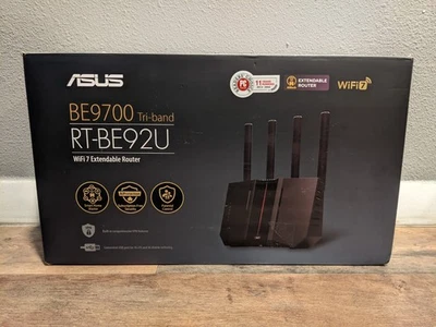 Asus RT-BE92U BE9700 Tri-Band WiFi 7 AiMesh Router +Asus Warranty Thru 1/3/28 - Image 1 of 4