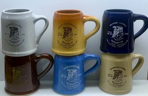 CROCK WESTERN STEINZEUG MONMOUTH ~ LOT 6 ALTE SCHLÄFAUGEN SAMMLER KRUGBECHER - Bild 1 von 8