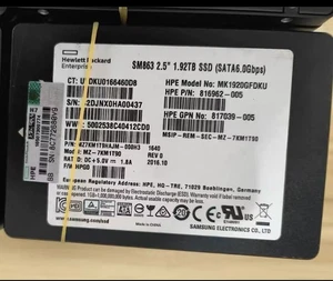 1.92TB SSD Samsung SM863 MZ7KM1T9HAJM-000H3 MZ-7KM1T90 MK1920GFDKU F/W:HPG0 - Afbeelding 1 van 3