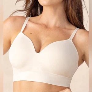 TRUEKIND Reggiseno modellante senza fili comfort di supporto XL beige cinghie convertibili - Foto 1 di 9