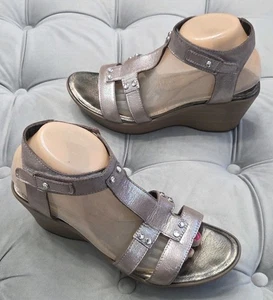 Naot Flirt Metallic Leder Keilabsatz Riemchen Slingback Sandalen Damenschuhe 41 10 - Bild 1 von 21