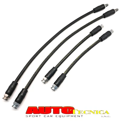 KIT 4 TUBI FRENO IN GOMMA LANCIA DELTA EVOLUZIONE FRENI HF EVO BRAKE HOSES NUOVI - Image 1 of 4