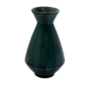 Vtg Blue Mountain Pottery Canada BMP Blue Green Drip Glaze  Vase 7" Tall - Picture 1 of 4