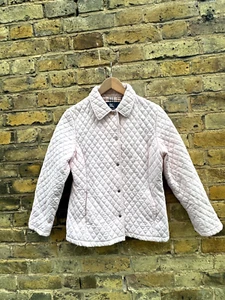 BURBERRY Womens Jacket Size 14 Coat Polyester Studded Pink Regular Fit - Picture 1 of 9