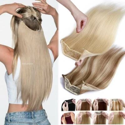 Russian 100% Remy Human Hair Extensions Secret Wire In Wefts Headband One Pieces - Image 1 of 4