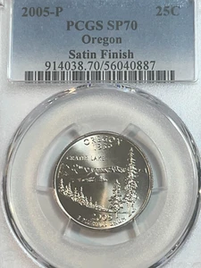 2005 P PCGS SP70 Oregon Satin Finish Quarter - Picture 1 of 2