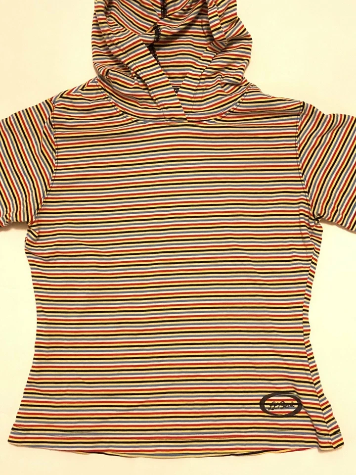 L.L. Рубашка с капюшоном BEAN для девочек яркая в полоску SSl ~ размер 14 - Изображение 1 из 1