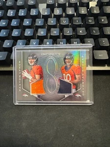 PAXTON LYNCH/ DEVONTAE BOOKER 2016 INFINITY DUAL JERSEY #/288 Broncos - Picture 1 of 2