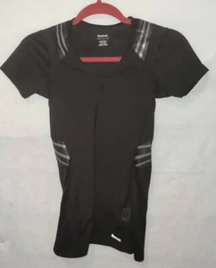 Reebok Easytone Compression Shirt Women’s size medium. Black w silver stripes. - Picture 1 of 11