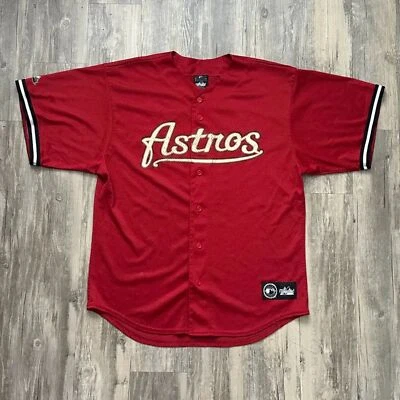 Majestuosa Jersey Vintage Años 90 Houston Astros Malla Roja Ladrillo Talla L Hidalgo #15 RARA Foto 1 de 4