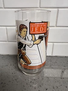 Vintage STAR WARS RETURN OF THE JEDI Han Solo GLASS CUP Jabba 1983 - Picture 1 of 7