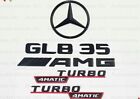 Glb35 Amg Turbo 4Matic Rear Star Emblem Matte Black Letter Badge Set For X247 #