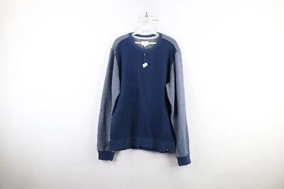 New Adriano Goldschmied Mens XL Wool Blend Color Block Crewneck Sweatshirt Blue - Image 1 of 4
