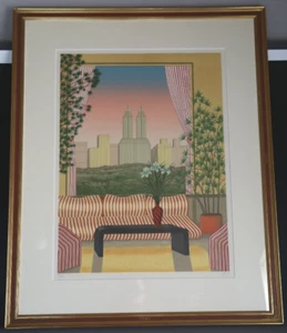 Fanch Ledan (France) - Skyscrapers Original Lithograph Signed Framed Limited 150 - Picture 1 of 9
