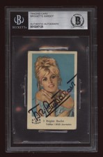 1963 DUTCH GUM BRIGITTE BARDOT STAR BILDER D CARD #3 AUTO AUTOGRAPH SIGNED BAS