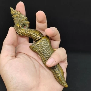 1 X Thai Religious Rituals Knife GRISH MEED MOR Protected Naga Amulet Talisman - Picture 1 of 7