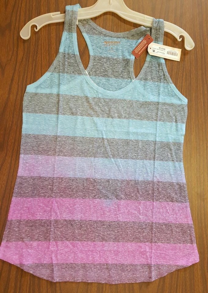 Arizona Juniors Майка, Полосатая, Бирюзовая/электрическая орхидея, Размер. Md. - Изображение 1 из 1