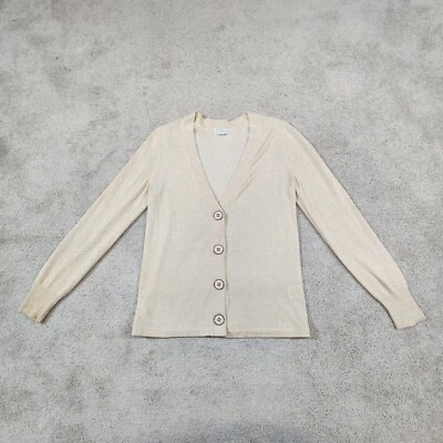 Cárdigan de seda Joseph A Qu'est-ce Que C'est suéter metálico para mujer Momcore Foto 1 de 4