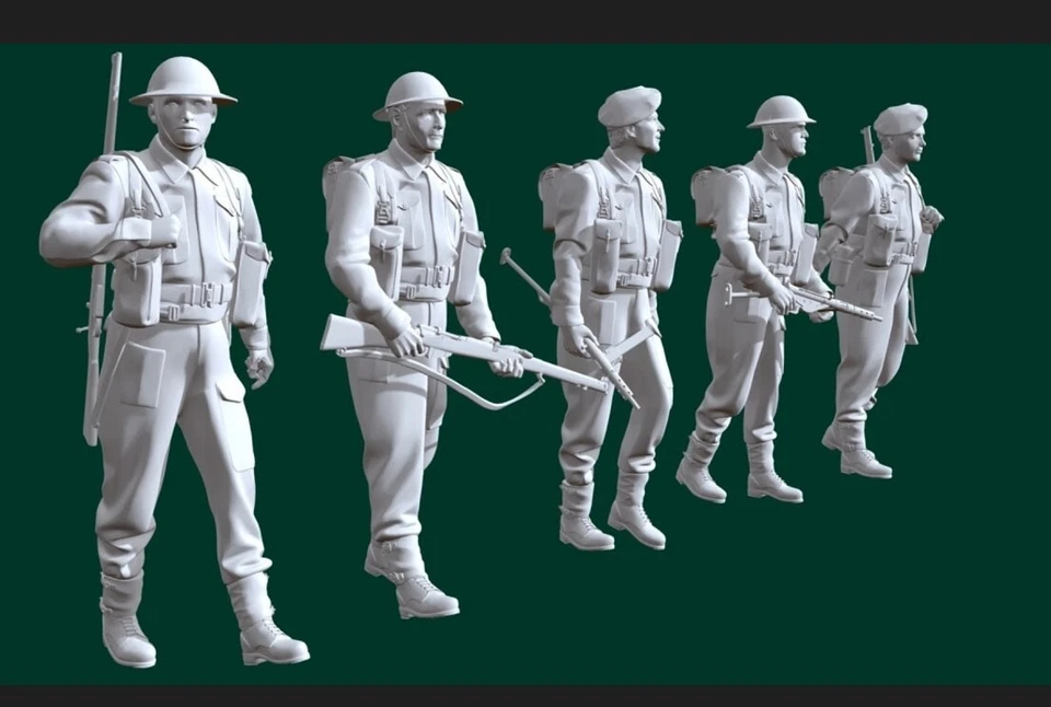 PEDDINGHAUS-DECALS Peddinghaus 3 D Impression 1/72 72F023 5 Soldats Anglais