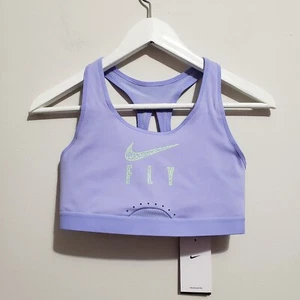 Nike Swoosh Fly Women's Sz S High-Support Non-Padded Mesh-Back Sports Bra NWT - Picture 1 of 9