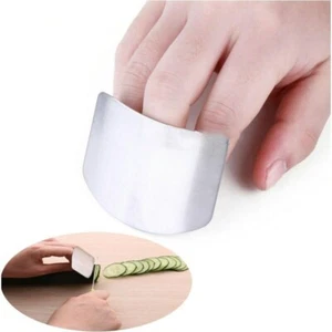 2 Stk Edelstahl Schneidehilfe Schnittschutz Fingerschutz Obsts Gemüse Schneiden - Picture 1 of 6