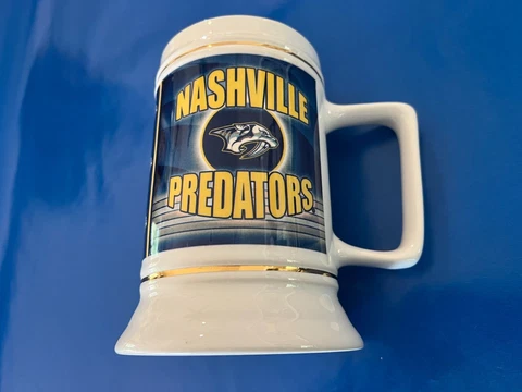 Nashville Predators Hockey MUG BEER Stein NHL Large Rare NEW Cover